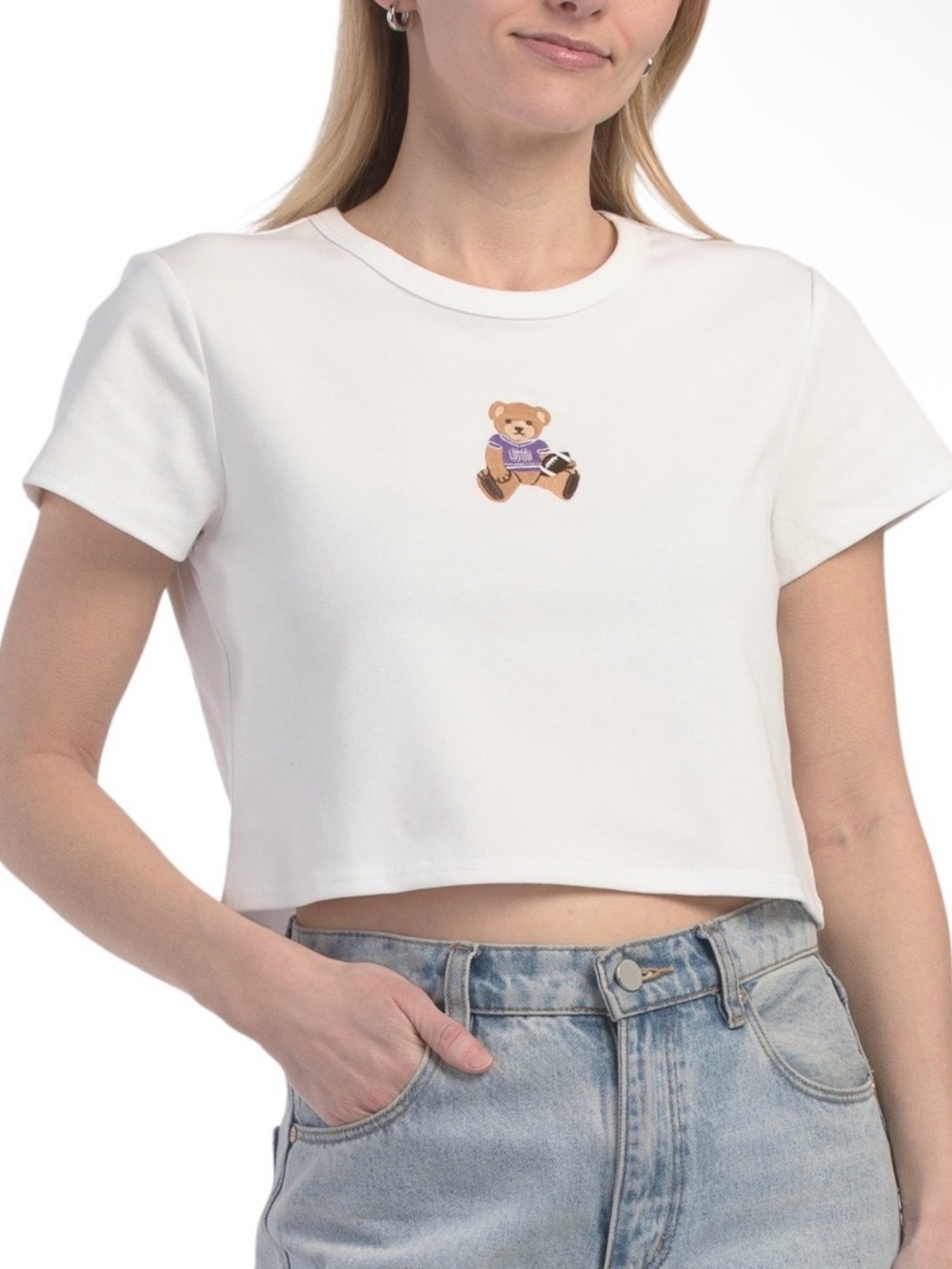 LE LIS embroidered bear t-shirt